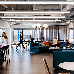 A group of people in a room.